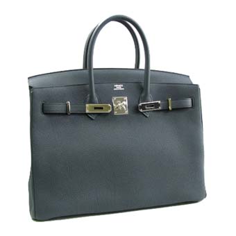 HERMES エルメス バーキン35 スーパーコピー トゴ ブルーオランジェ シルバー金具 Birkin 078